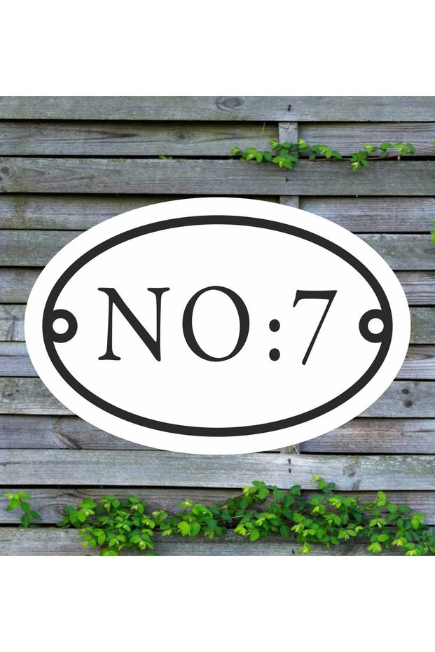 Wall - Door - Garden - Villa - Apartment Number 10X15 cm 4 mm Thickness Outdoor White Color