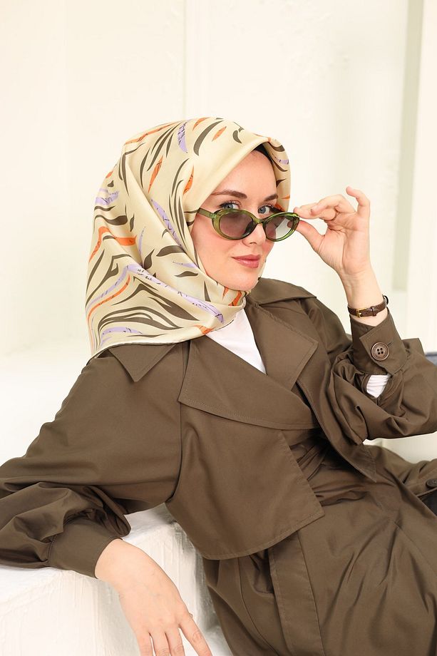 10 Twill İpek Eşarp 11432 - 3