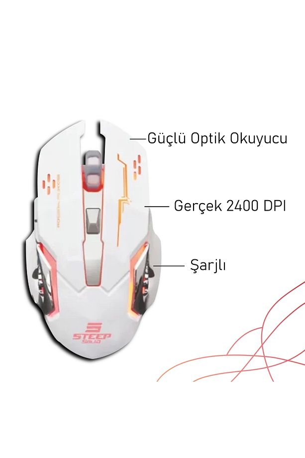 St-13s Kablolusuz - Wiriless Şarjlı Rgb Gaming Oyuncu Mouse - 3