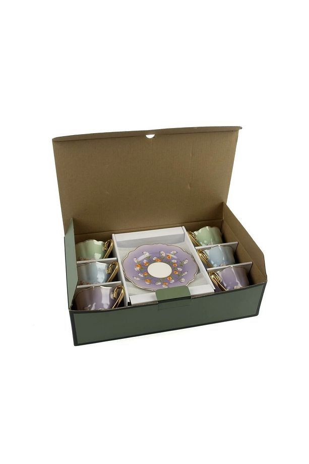 Flora Feliz 2'li Rastgele Renk Kahve Fincan Set 90cc Mutfak - 3