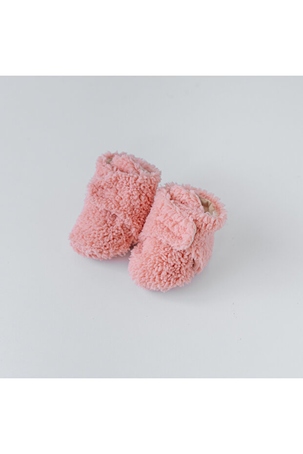 Teddy Booties - Pink 0-1 Years