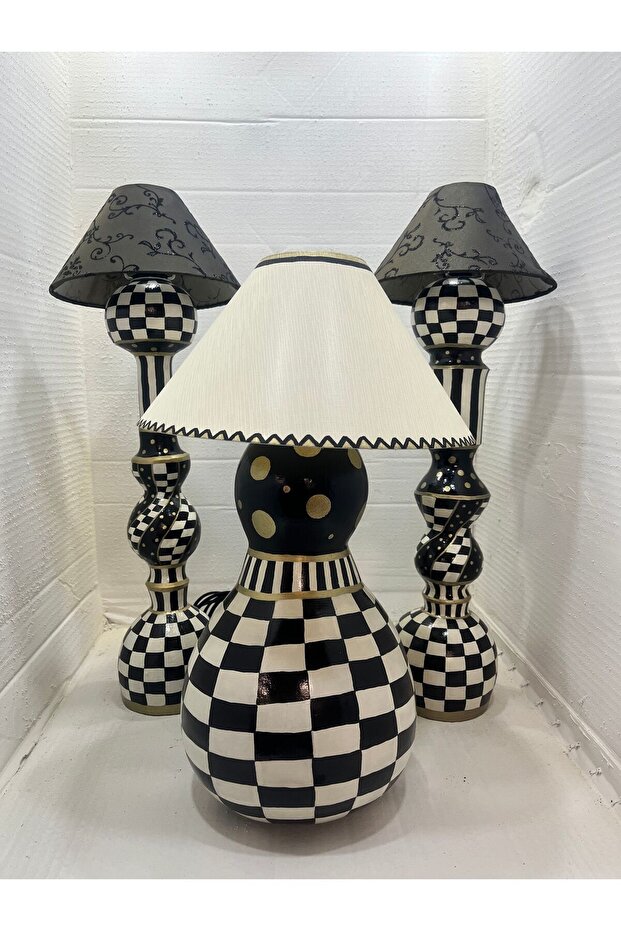 MOZAİK ABAJUR VE ŞAMDAN ( 3 ADET) - 2