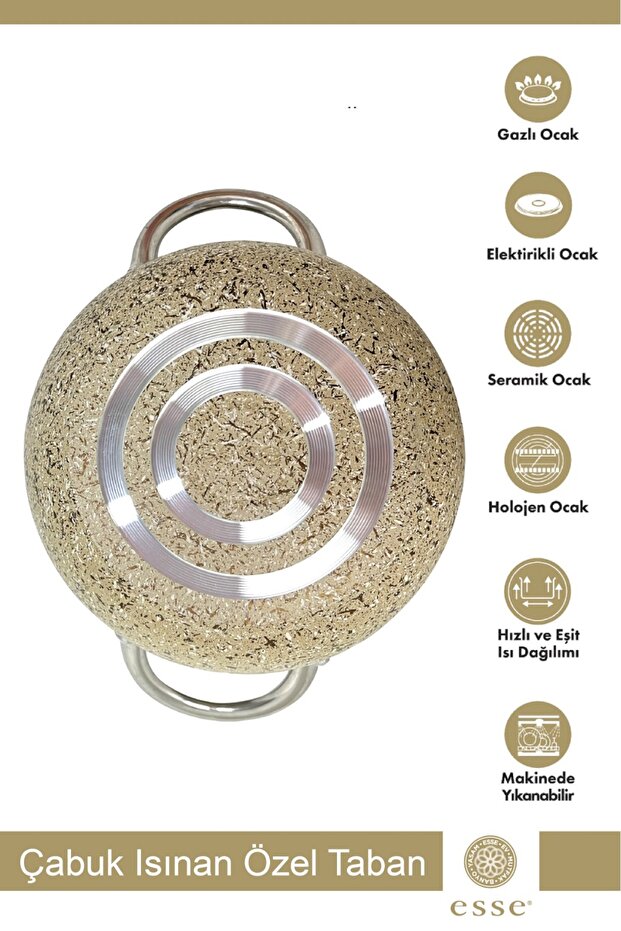 Granit Güveç Tencere Set 6 Parça 16-18-20 Cm E0024 - 3