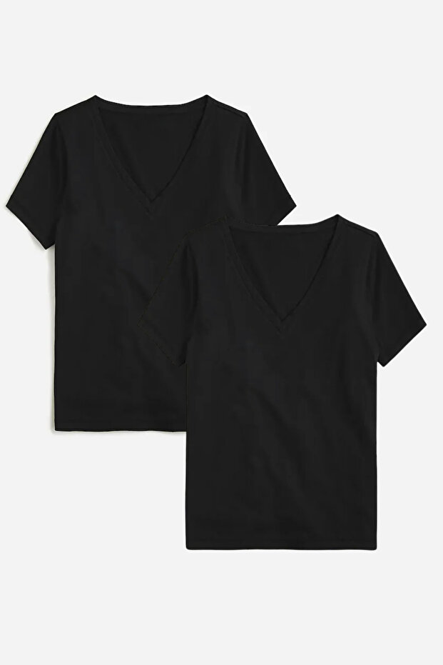 Women's V-Neck Regular Tshirt Spr24Tsk45-2
