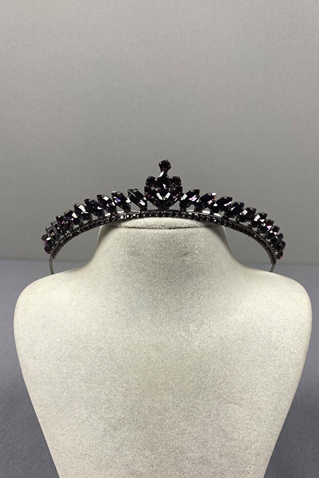 Purple Thin Bridal Crown - Ece Model - 5