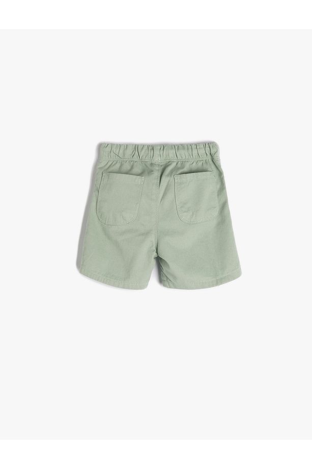 Basic Şort Beli Bağlamalı Pamuklu - 2