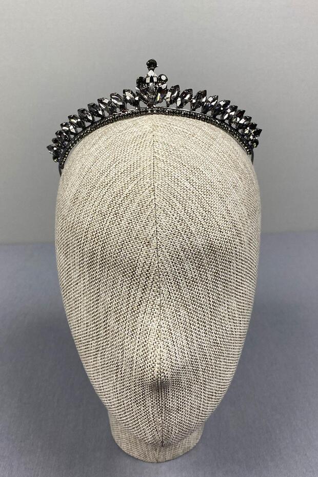 Anthracite Gray Thin Bridal Crown - Ece Model - 5