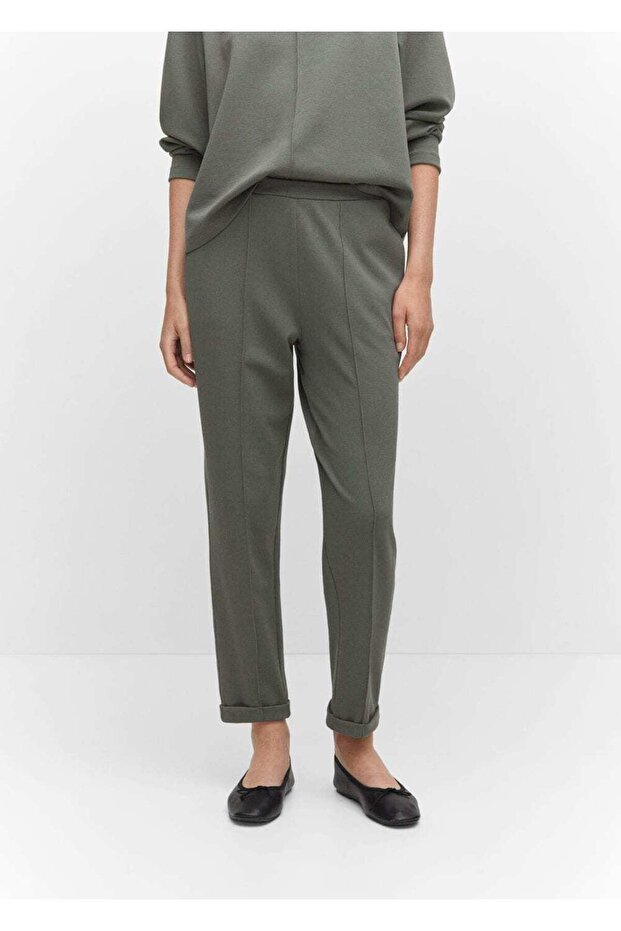 Dikişli jogger pantolon - 1