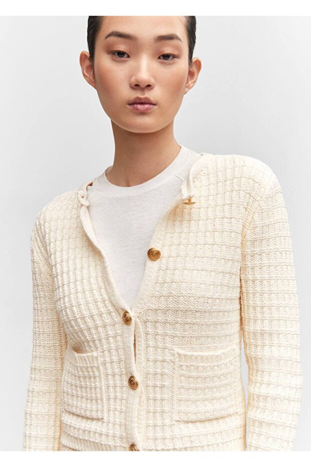 Gewebte Strickjacke - 5