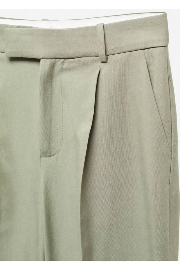 Pilili kumaş pantolonu - 7