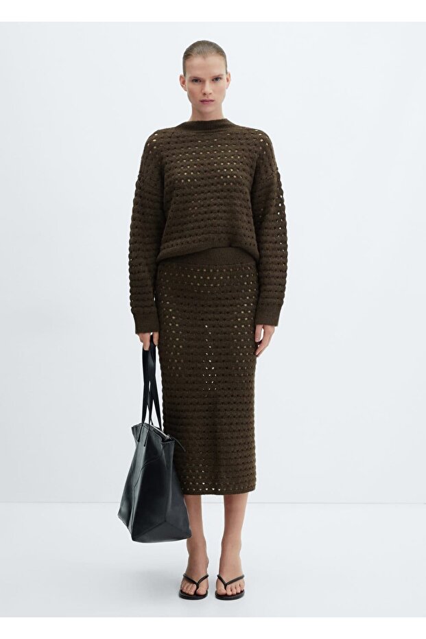 Strickpullover – Durchbrochenes Detail - 2