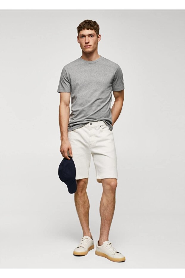 Basic Streç Pamuklu Tişört - 2