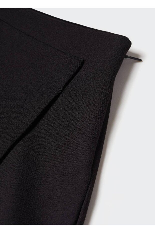 Dokuma çapraz mini etek - 8