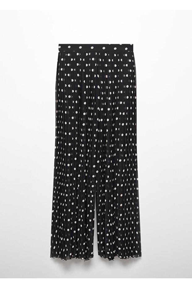 Puantiyeli pilili pantolon - 3