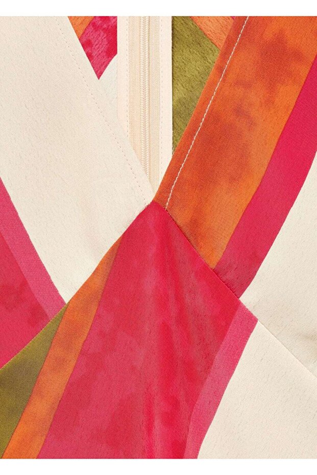 Cut-out Çizgili Elbise - 6