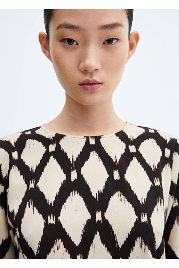 Uzun Kollu Kısa Elbise - 6