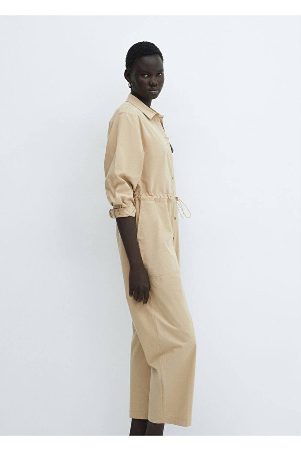 Düğmeli uzun tulum - 6