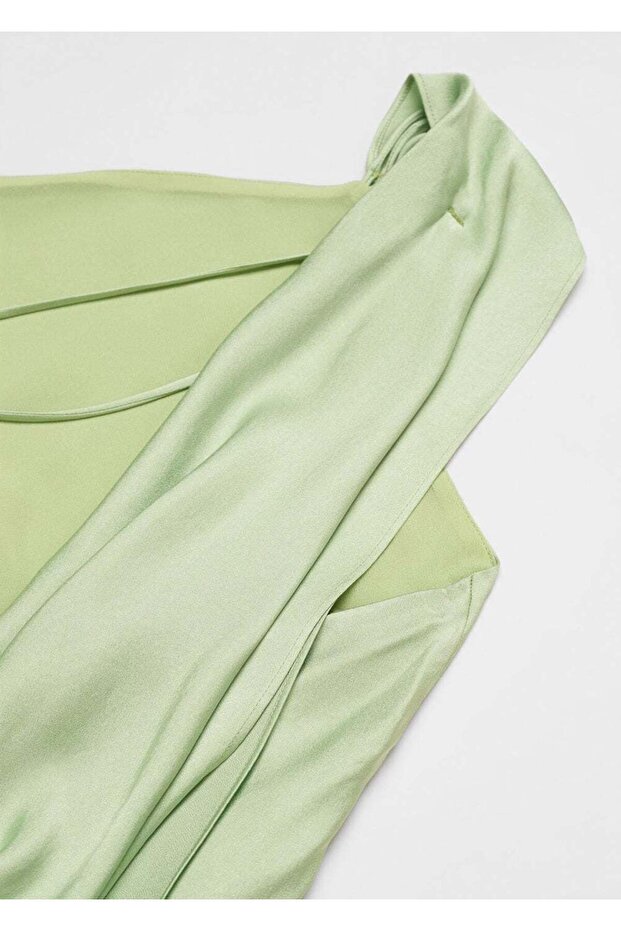 Askılı Asimetrik Elbise - 8