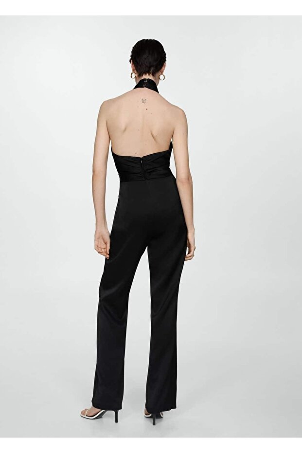 Halter yaka uzun tulum - 4