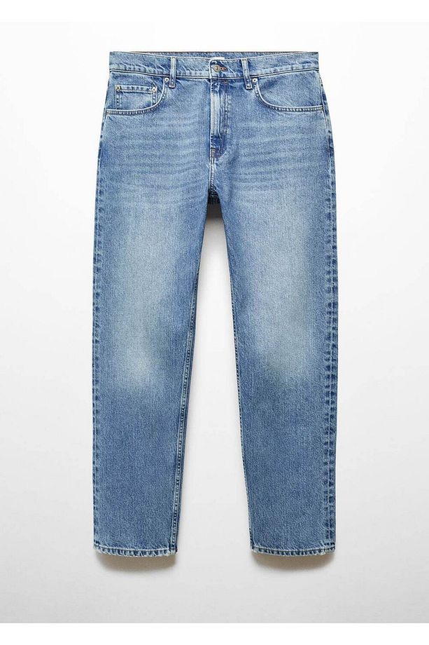 Regular kesim orta yıkama jean pantolon - 3