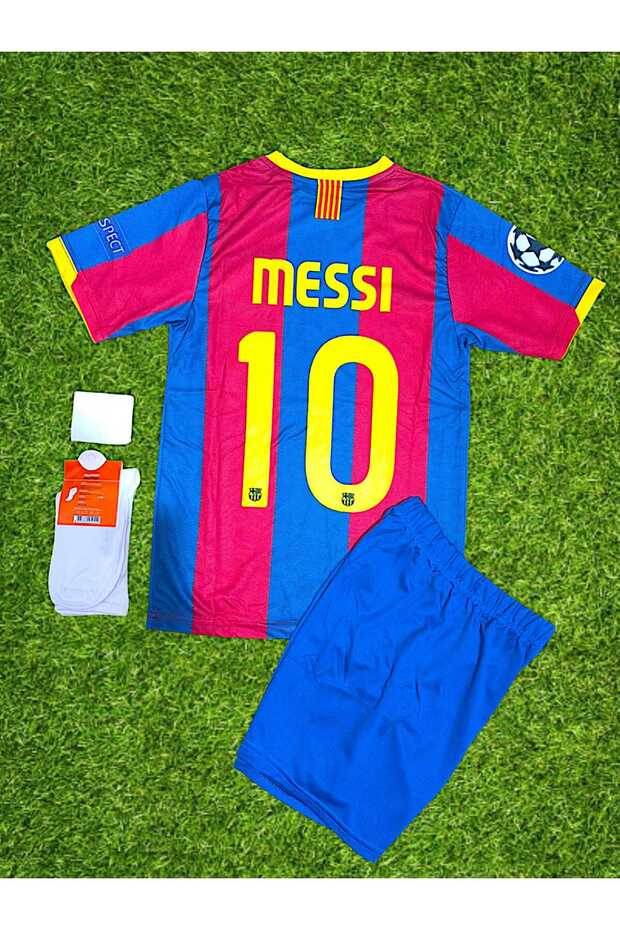 2024/25 B.a.r.c.e.l.o.n.a Messi İç Saha Çocuk Forması 4'lü Set AG - 1