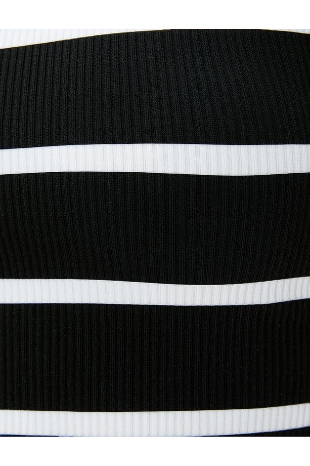 Crop Fitilli Atlet Basic Halter Yaka - 6