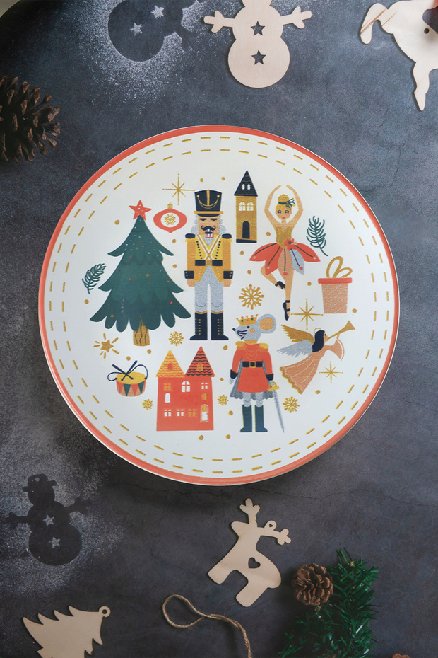 New Year's Eve Lead Soldier Service Plate 26 cm 21653