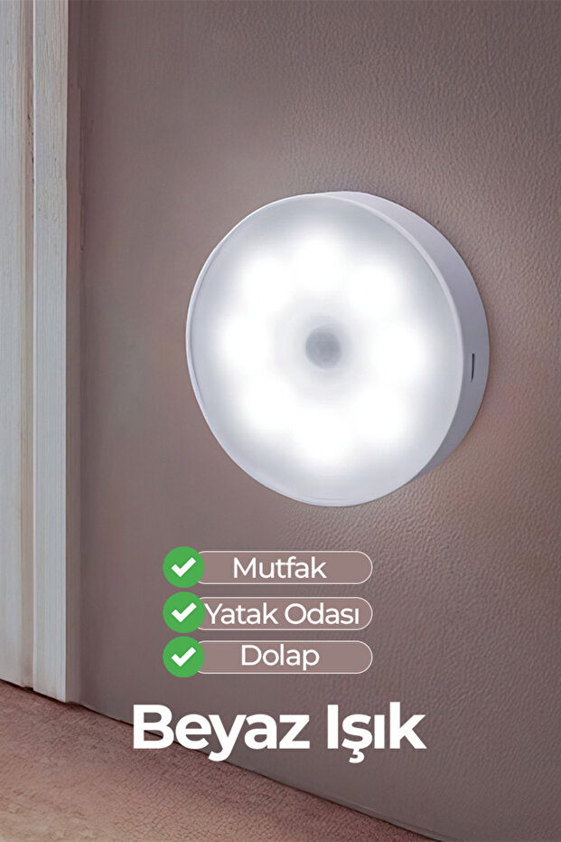 4 Adet Hareket Sensörlü Usb Şarjlı Led Işık Lamba-oda, Mutfak, Salon Ve Merdiven Işıklandırma - 6