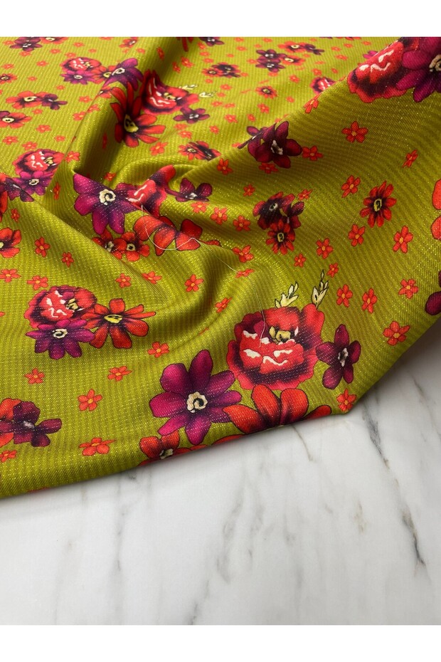 Golden Glittery Mistletoe Dressing Linen Fabric Our Product Is Sold in Pieces 1 Piece 1 Meter