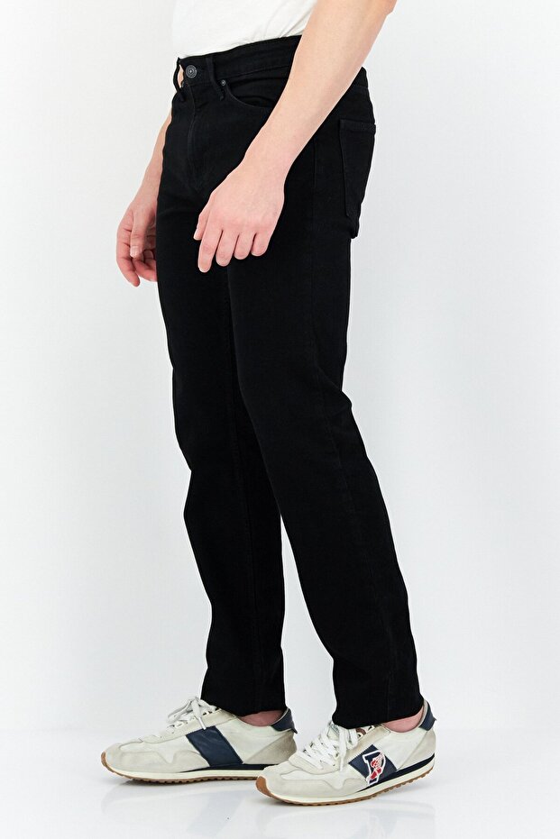 Men Regular Fit Wash Denim, Black - 4