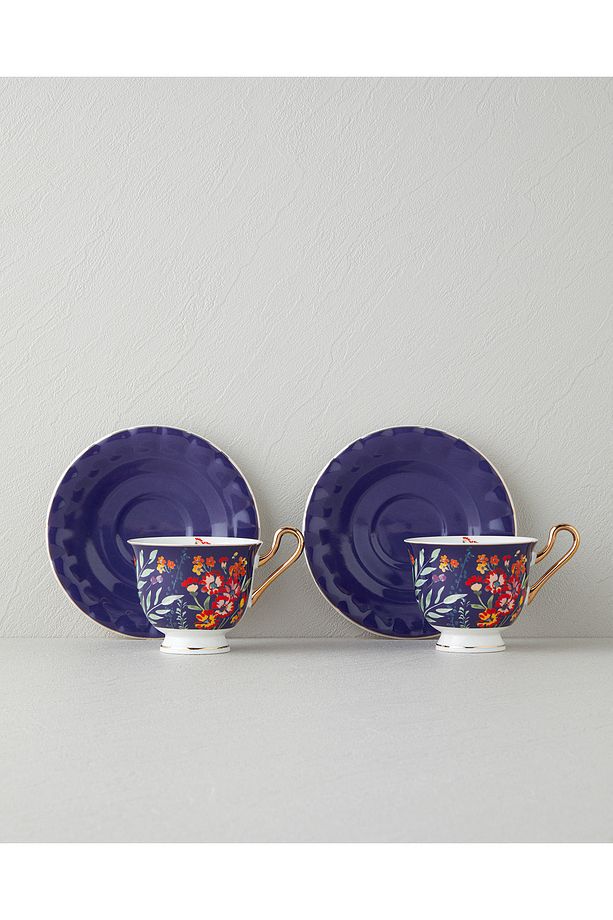 Miranda New Bone China 4 Parça 2 Kişilik Fincan Takımı 220 ml Lacivert - 2