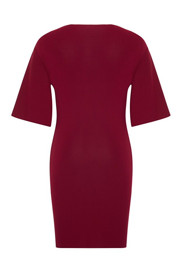 Kısa Kol Triko Elbise - 9