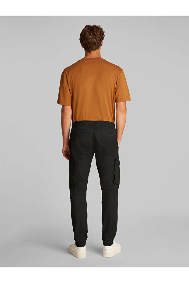 Erkek Siyah Kargo Pantolon - 4