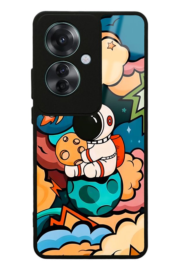 Oppo Reno 11F 5g Glossy Phone Case with Baby Astronaut Design