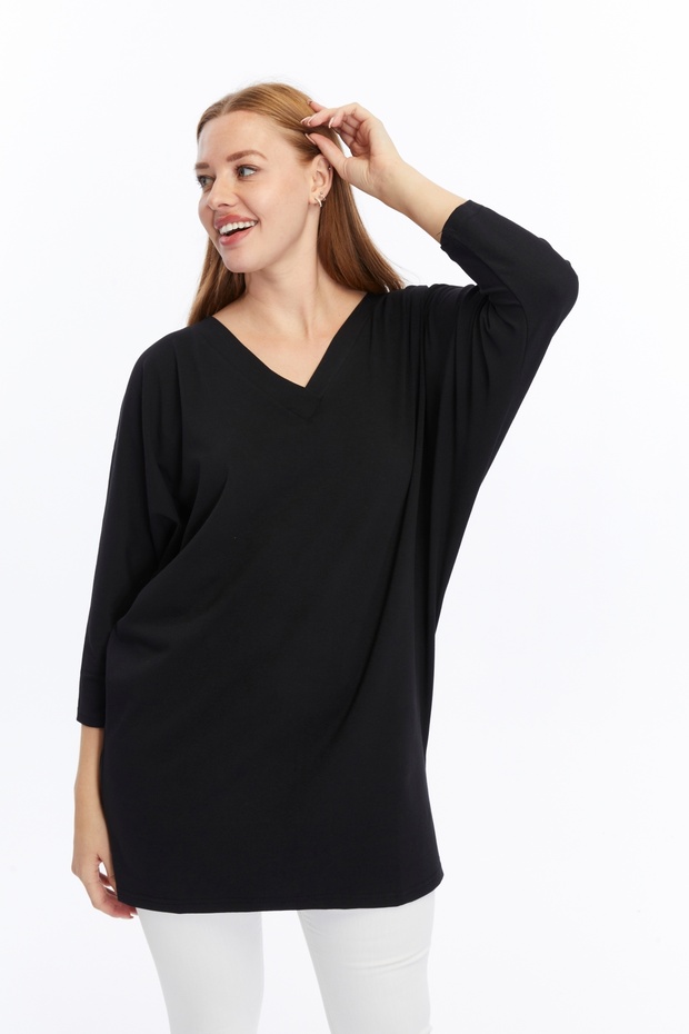 بلوزة بأكمام الخفافيش - 4