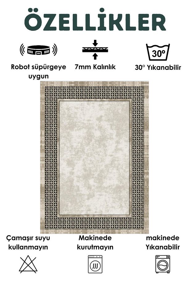 Dijital Baskılı Dört Mevsim Yıkanabilir Kaymaz Taban Çocuk Halısı,yolluk,mutfak Ve Salon Halısı (15) - 2