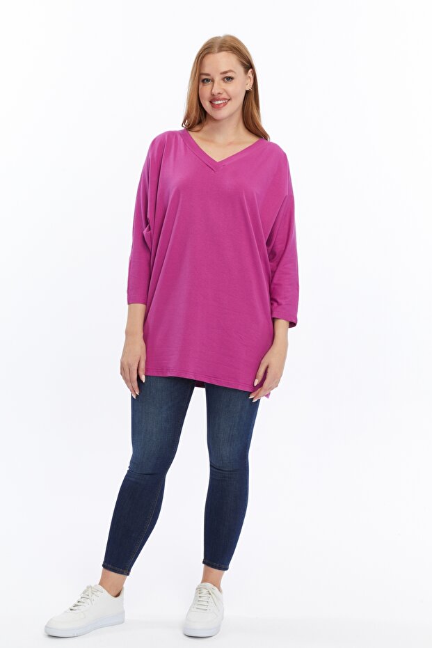 بلوزة بأكمام الخفافيش - 1