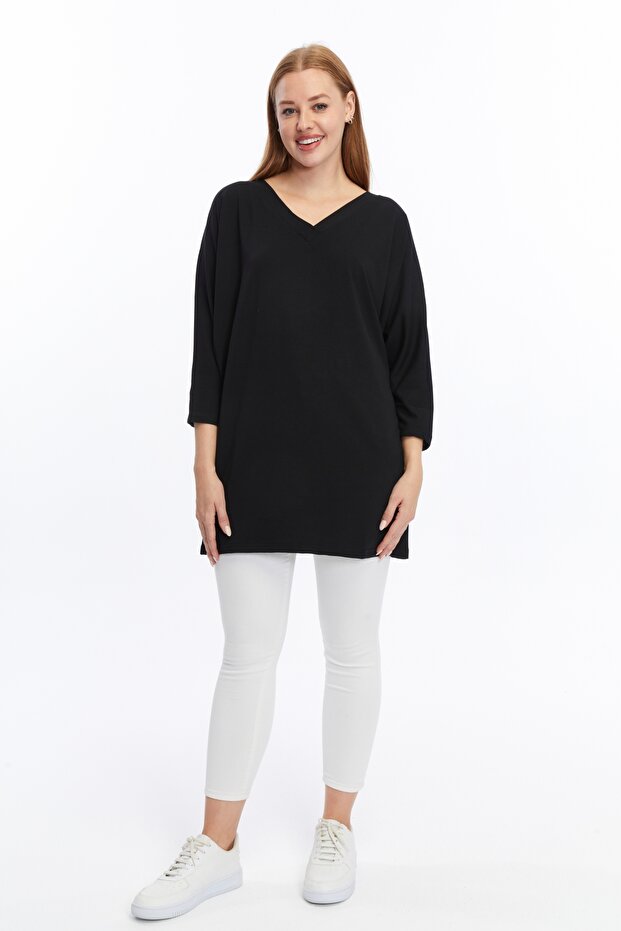 بلوزة بأكمام الخفافيش - 1