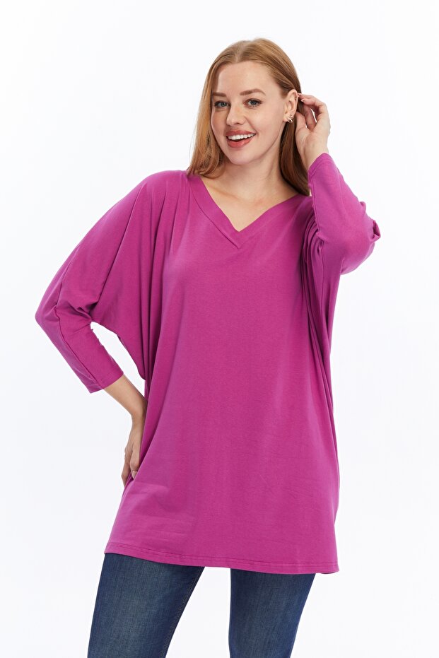 بلوزة بأكمام الخفافيش - 4