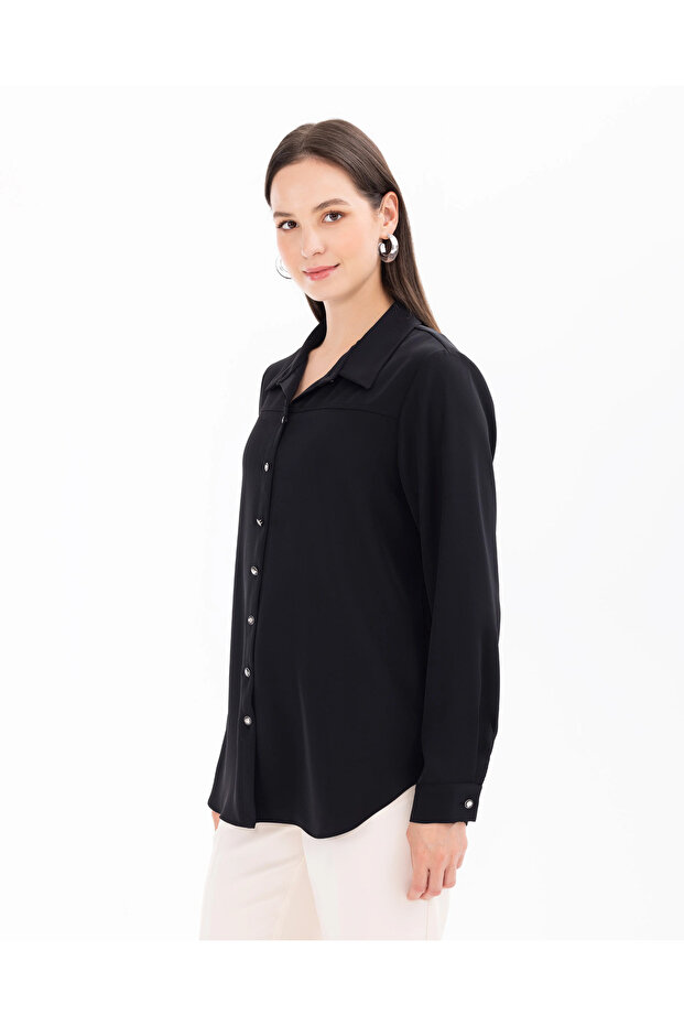 Uzun Kollu Basic Gömlek - 2