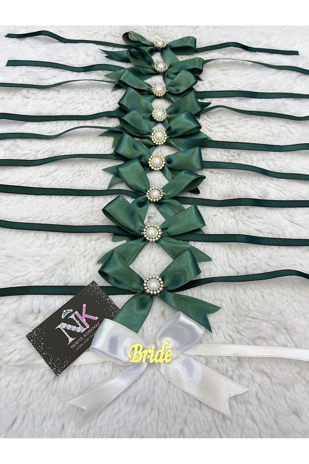 Bride Nedime Bilekliği Seti 9 adet Nedime Bileklik - 1 adet Bride Bileklik Seti - 2