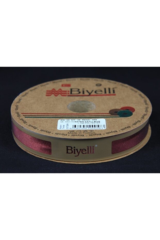 2 Cm Saten Katlı Biye 059 (KOYU KİREMİT)
