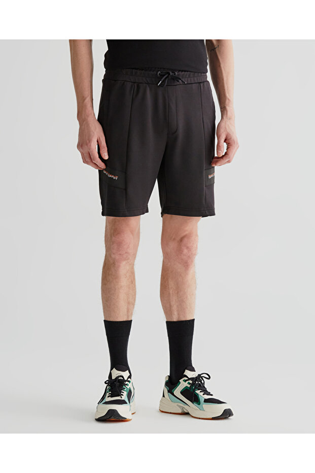 Erkek Siyah Regular Fit Şort - 3