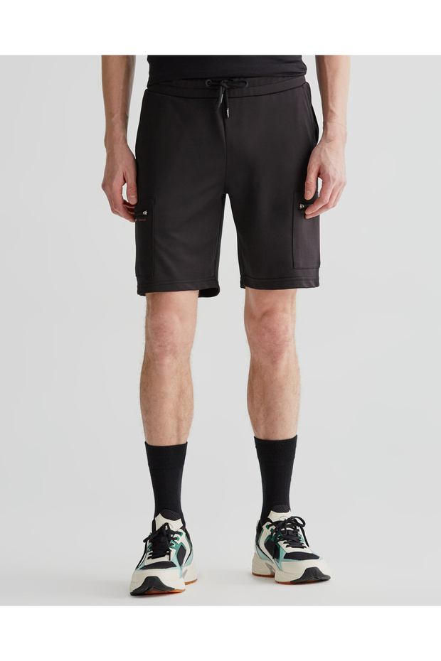 Erkek Siyah Regular Fit Şort - 3