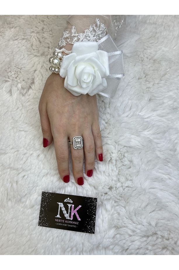 Çiçekli Bride Nedime Bileklik Seti - 3