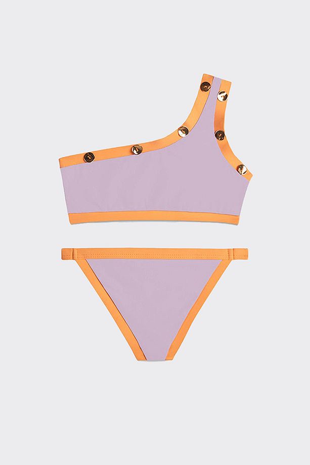 Moeva Kız Çocuk Tek Omuz Mor Bikini - 2
