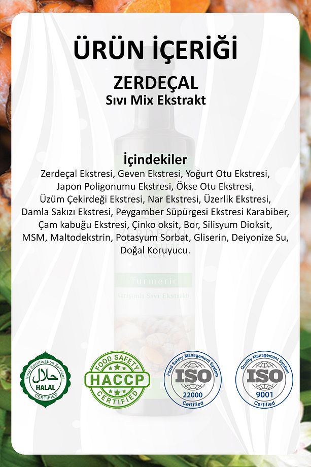 Zerdeçal Mix Extract (TURMERİC MİX EXTRACT) 250 Ml. - 2