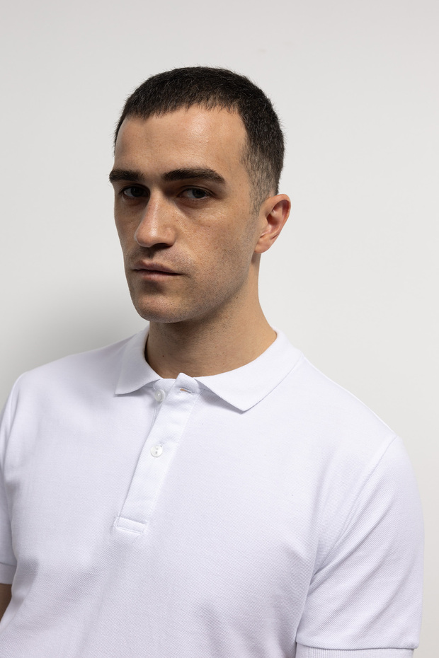 Μπλουζάκι Basic Polo Neck - Λευκό - 2