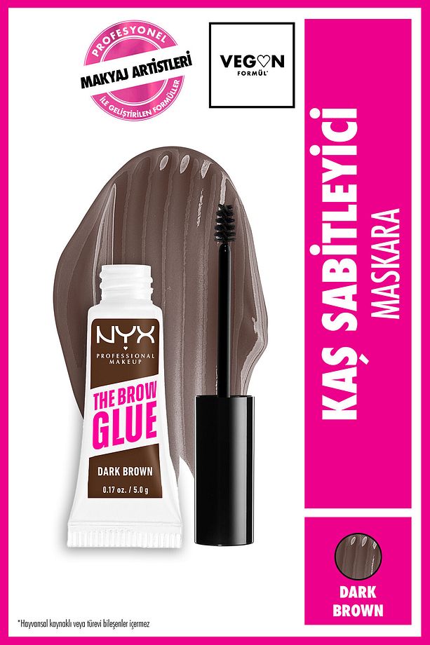 The Brow Glue Instant Brow Styler Kaş Sabitleyici Maskara - Dark Brown - 1