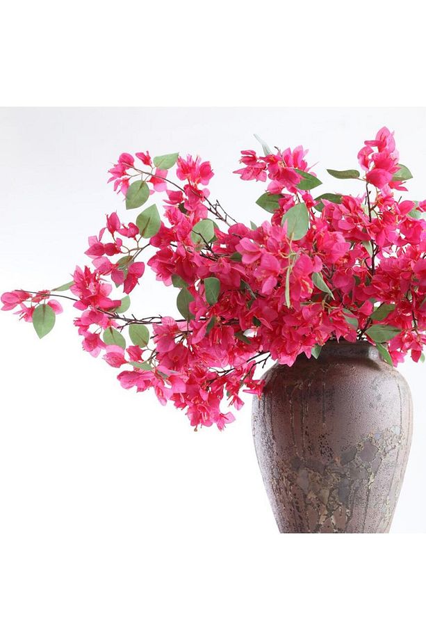 Yapay Çiçek Begonvil Çiçeği Fuşya 80cm Tek Dal Bodrum Çiçeği Sarkan Çiçek - 7